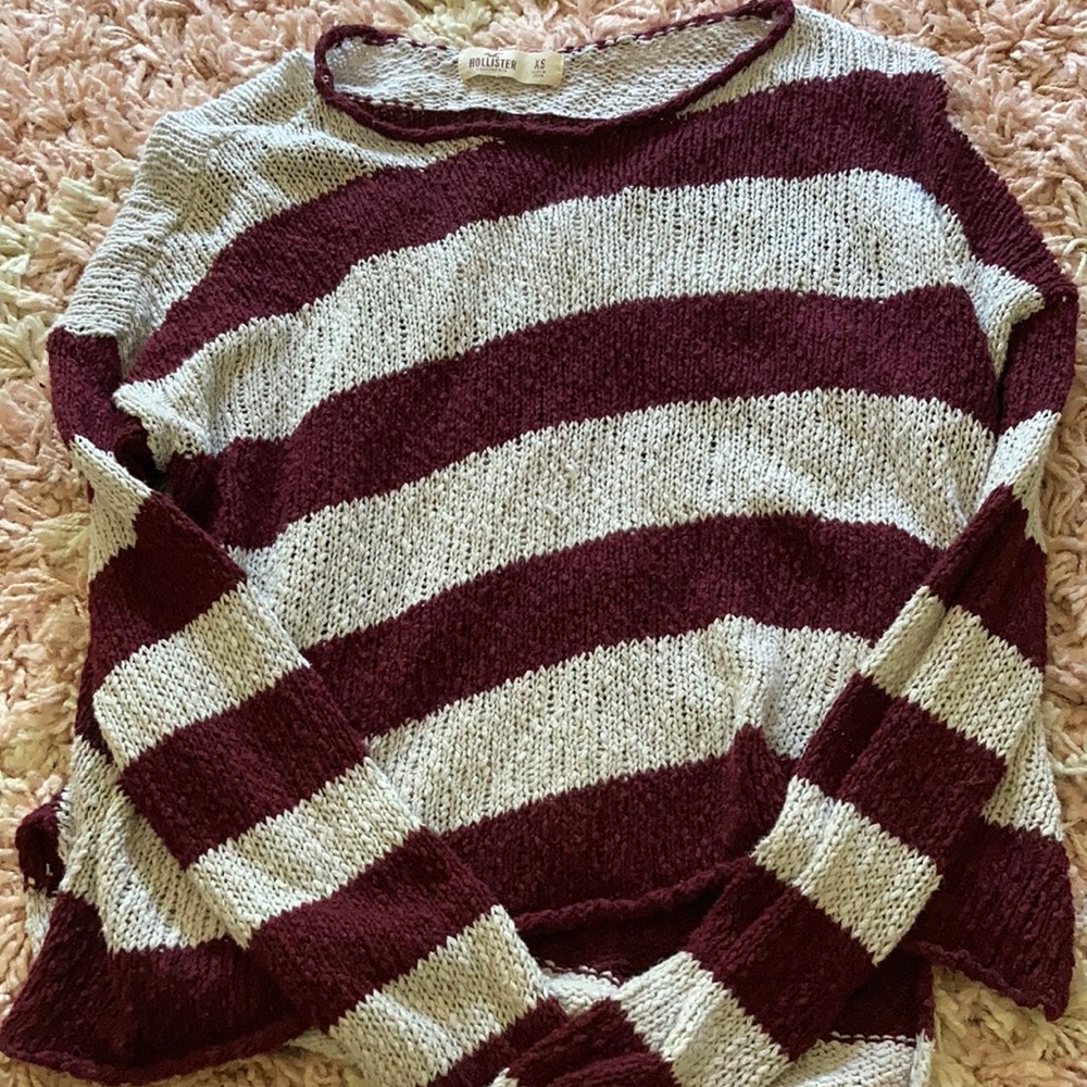 Red and white stripped- sweater from Hollister